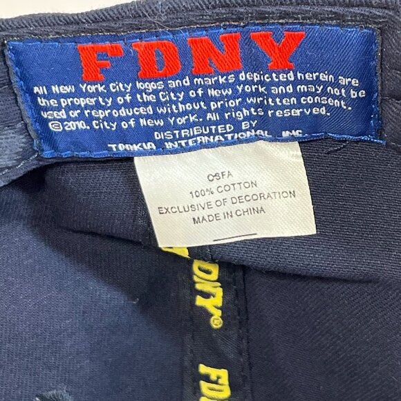 FDNY 9/11 Memorial Hat 10th Anniversary Honor & Remember Navy Blue Adjustable - Picture 5 of 6
